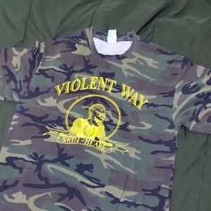 Violent Way. Band T-shirt. Camo. Medium.